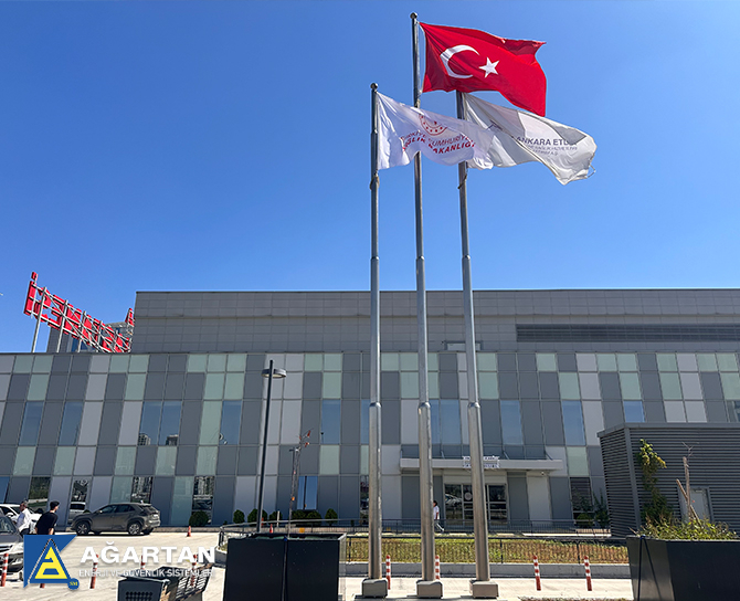 Etlik Şehir Hastanesi Paslanmaz Bayrak Direkleri